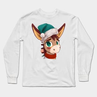 Cute Mule Drawing Long Sleeve T-Shirt